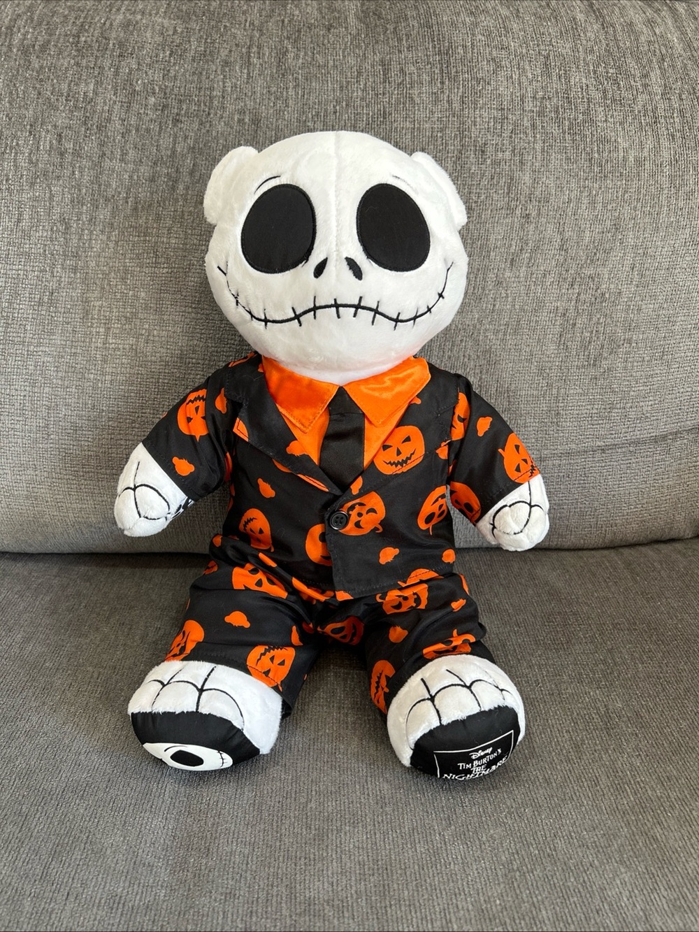 Build a Bear Nightmare Before Christmas JACK SKELLINGTON W/Rare Pumpkin Suit BAB